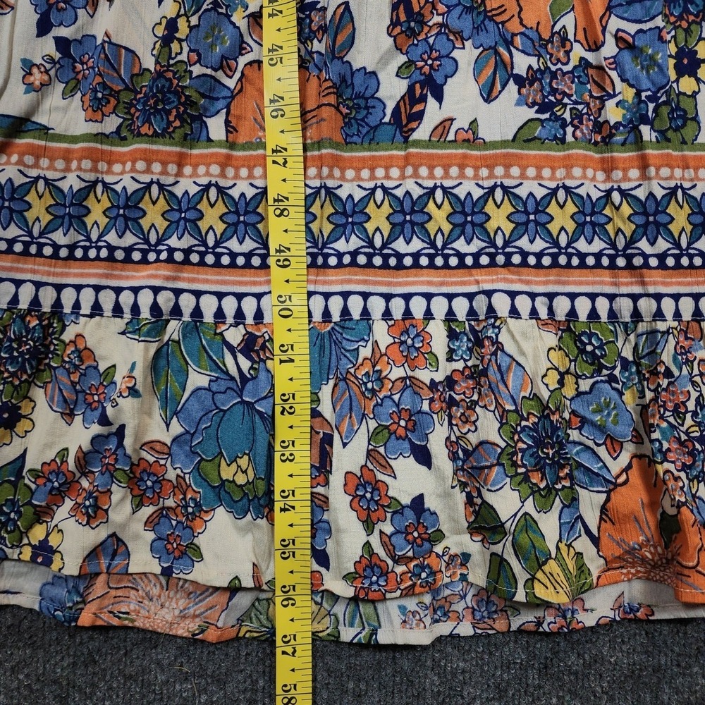 Angie Women Boho Prairie Cottagecore Festival Tiered Maxi Dress Rayon Size S NWT - Picture 12 of 13
